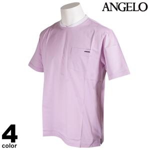 セール 30%OFF ANGELO アンジェロ 半袖 カットソー メンズ 春夏 クルーネック 無地 Ｔシャツ 胸ポケット付き ロゴ 31-2505-04｜realtree