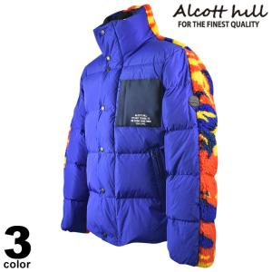 セール 30%OFF ALCOTT HILL アルコットヒル ダウンジャケット メンズ 秋冬 ダウン フードなし 防寒着 ロゴ 35-3103-10｜realtree