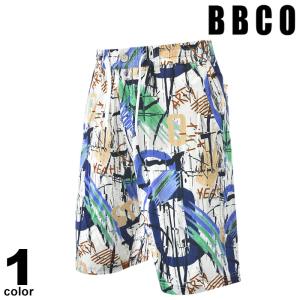 セール 30%OFF BBCO ビビコ ショートパンツ メンズ 2026春夏 総柄 短パン レーヨン 水色 46(M) 48(L) 50(LL) M L LL 62-5598-01