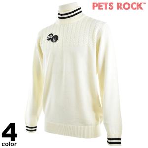 PETS ROCK ペッツロック 長袖 ニット メンズ 秋冬 ウール ゴルフ アニマル a5-7860-21｜realtree