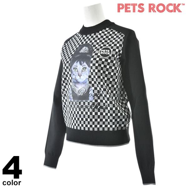 セール 50%OFF PETS ROCK ペッツロック 長袖 ニット レディース 秋冬 ゴルフ アニ...