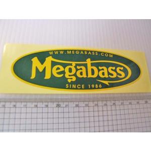 Megabass/メガバス/楕円/黒地/オレンジ文字/ステッカー/シール : レア