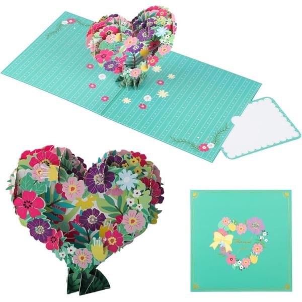 グリーティングカード ハート 3D 立体 ポップアップ 記念日 誕生日 結婚 サプライズ プロポーズ...