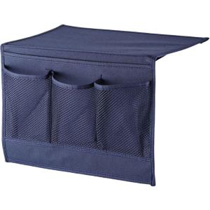 ベッド デスク サイド 差し込み 小物入れ マルチ ポケット 超スリム 収納 おしゃれ 大容量リモコン収納 MDM(ネイビー)