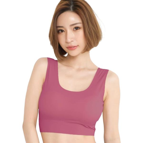 レディース ブラジャー 女性 下着 ノンワイヤー(ブラ ワイン,  XL)