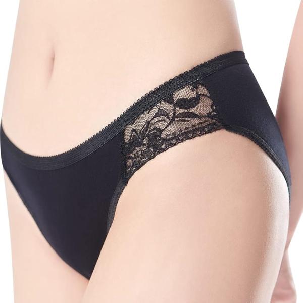 10枚入女性用 使い捨て 綿100％ 下着 レディースブリーフ 旅行用パンティー MDM(ブラック,...