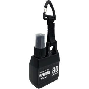 スプレーボトル アウトドア キャンプ アルコール消毒 80ml 詰め替え 霧吹き カラビナ(ブラック...