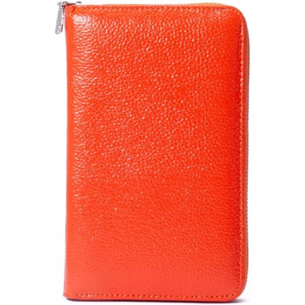 通帳ケース 磁気防止 本革 牛革 カードケース おしゃれ 大容量 銀行 (アプリコット,  横19....