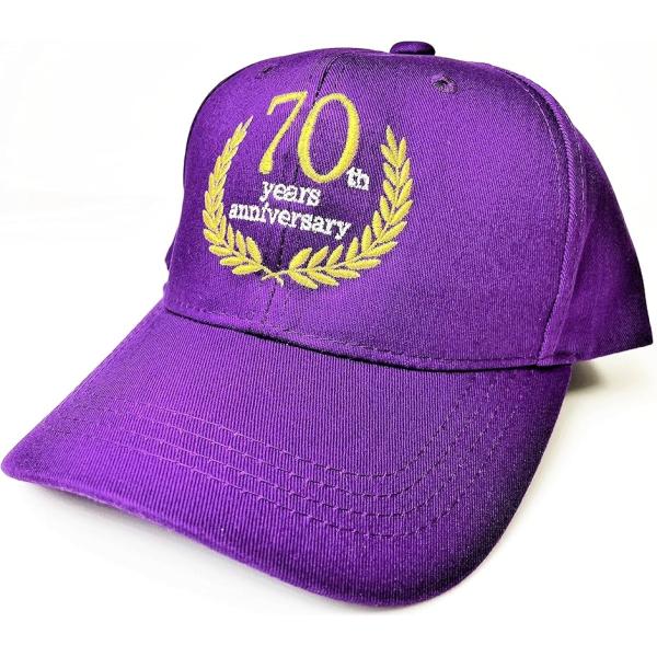 古希 お祝い プレゼント 父 70歳 誕生日 紫 ゴルフ キャップ(パープル,  55.0-65.0...