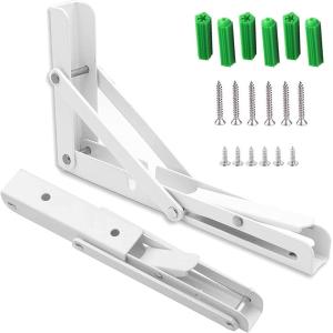 折りたたみ 棚受け 金具 棚支え L字型 壁掛け 吊り棚 DIY 収納 2本セット 耐荷重100kg MDM(白,  40cm)｜REAPRI