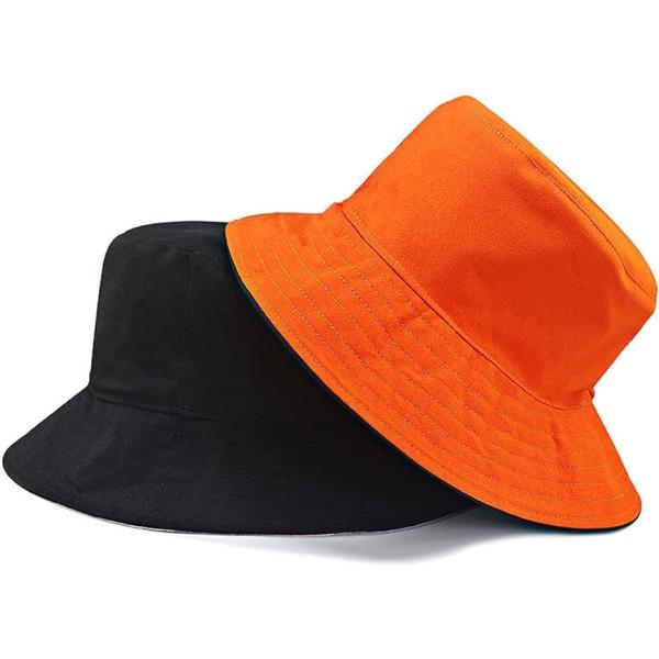 ラクエスト 大きいサイズ リバーシブル バケットハット 取り外し 紐付き L：60cm(ブラック/オ...