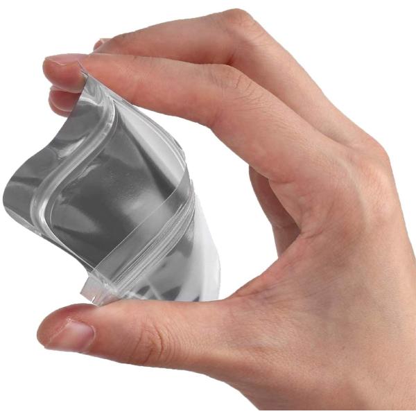 50枚入 ジッパー アルミ袋 透明 アルミ蒸着袋 チャック付き ポリ袋 アルミパック包装用品 保存用...