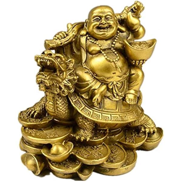 布袋様 ほてい 弥勒仏 風水グッズ 置物 金運 財運 銅製(ゴールド)