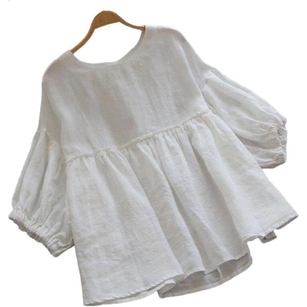 チュニック ブラウス 7分袖 トップス プルオーバー 肩 ドロップ ショルダー ふんわり ゆったり ...