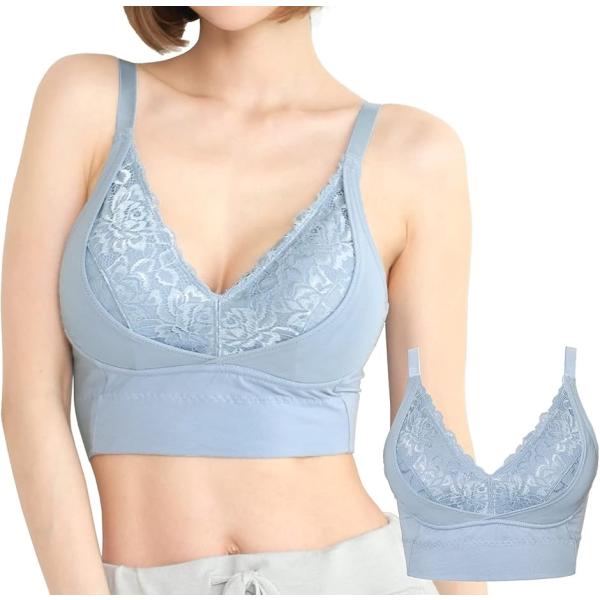 Smile LaLa レディース ブラ ブラジャー ナイトブラ 綿 コットン 夜用ブラ 育乳 ノンワ...