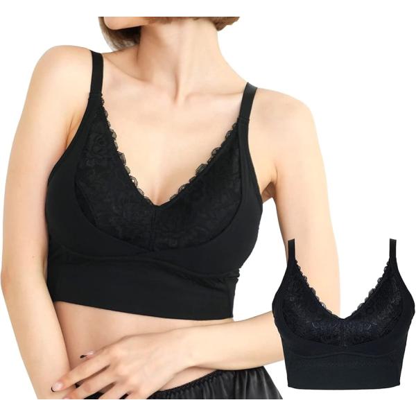 Smile LaLa レディース ブラ ブラジャー ナイトブラ 綿 コットン 夜用ブラ 育乳 ノンワ...
