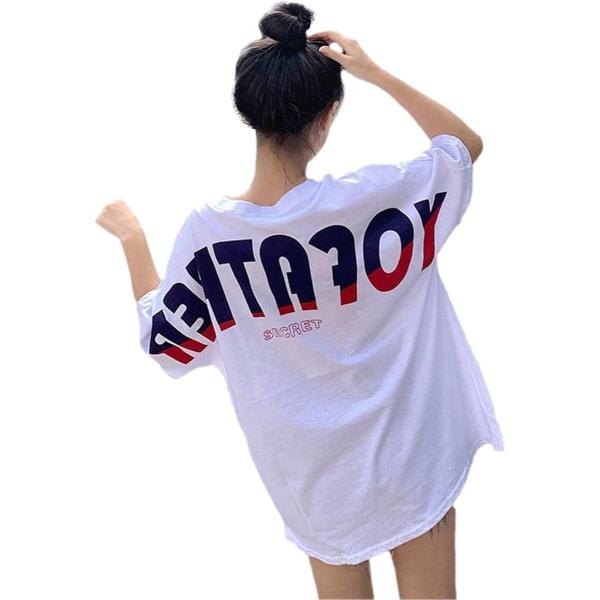 Tシャツ カジュアル レディース (白,  XL)