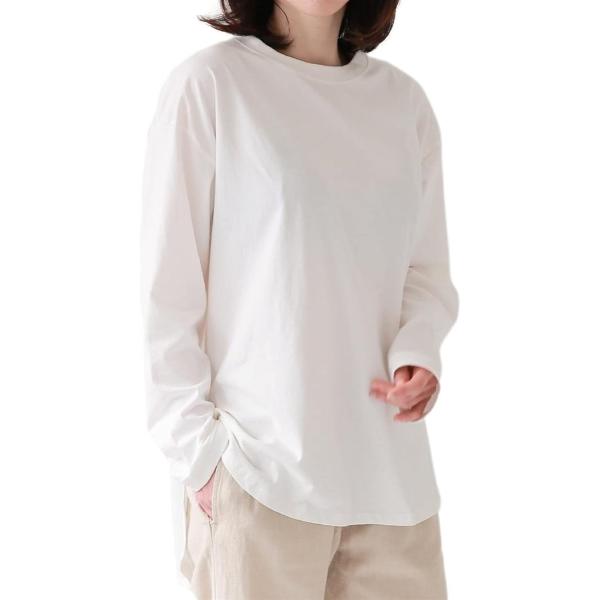 スリーピングシープ アールが可愛い サイド スリット 長袖 Tシャツ 後ろ長め 前INしやすい お尻...