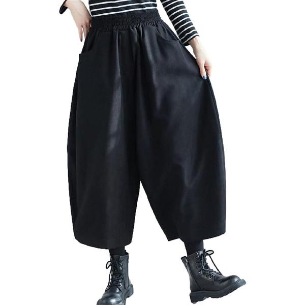 ニブンノイチプラス パンツ バルーン 切り替え サルエル ウエスト ゴム ポケット 付き レディース...