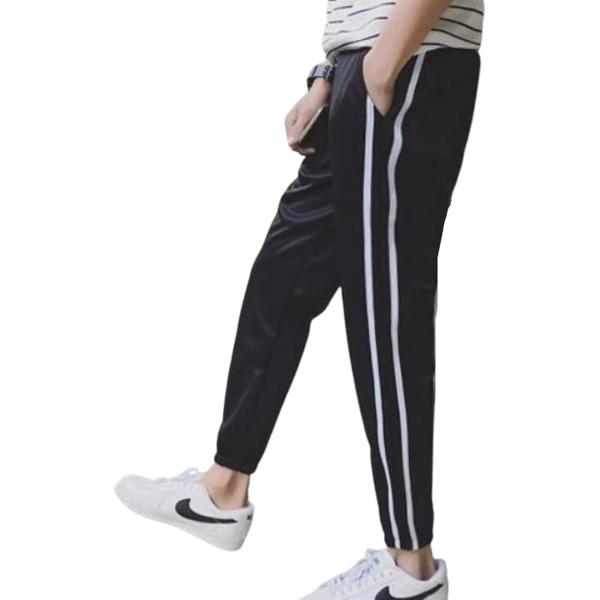 エンプティオ カモフラ スエット パンツ メンズ ライン(ラインブラック,  3XL)