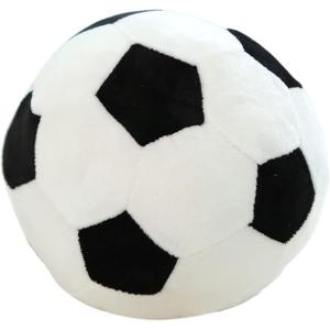 サッカーボール クッション やわらかい ふわふわ 室内 枕 抱き枕 インテリア小物 (黒白)