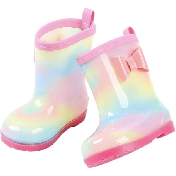 キッズ 長靴 女の子 レインブーツ 子供 長ぐつ ジュニア 雨靴 かわいい おしゃれ 女子 (レイン...