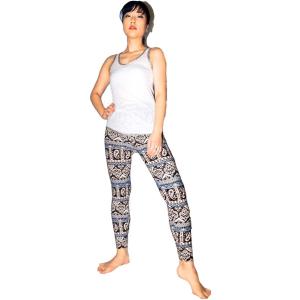 レギンス スパッツ 柄物 エスニック デザイン プリント カラー レディース(ダマスク柄,  Fre...