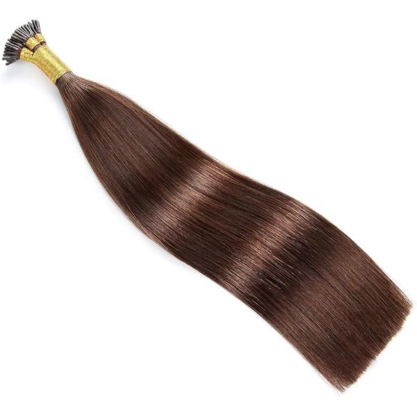 人毛 I TIP チップエクステ レミーエクステ カラー ウィッグ エクステンション 50本(4#,...