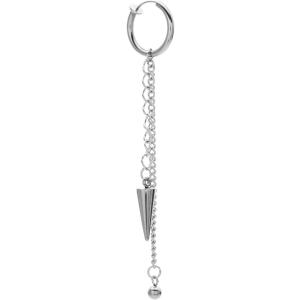 イヤリング ロングチェーン 金属アレルギー対応 片耳アクセ チャーム取り外し可能 イヤークリップ