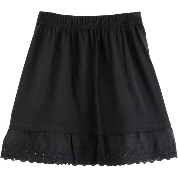 スリーピングシープ 着丈をちょっと長くしたい 透ける素材のインナーに 裾レース 透け防止(ブラック,...