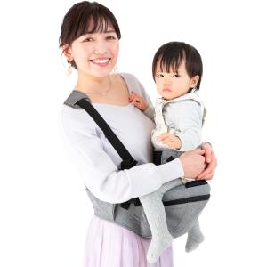 保育士が推薦ヒップシート だっこひも安全ベルト付き改良モデル 日本語説明書付き抱っこ紐 おんぶ紐 コペルタ 新生児(デニムグレー)