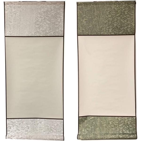 Sweet Plus 掛け軸 白紙 画仙紙 半紙 書道 習字 水墨画 日本画 色紙 書き初め 無地 ...