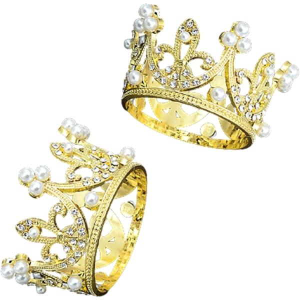 ティアラ 王冠 プリンセス 2個セット 子供 おもちゃ tiara ヘアアクセサリー(ゴールド２個)