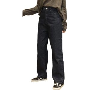 キャプテン・ケイ デニム ハイライズ ストレート パンツ ハイウェスト ワイド デニムパンツ レディ...