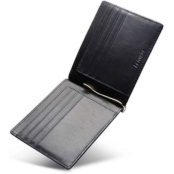 マネークリップ 出来るビジネスマンのための オイルレザー メンズ MDM(ブラック)