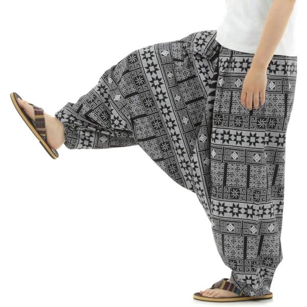 OKI オキ サルエルパンツ アラジンパンツ タイパンツ メンズ レディース ユニセックス (E, ...