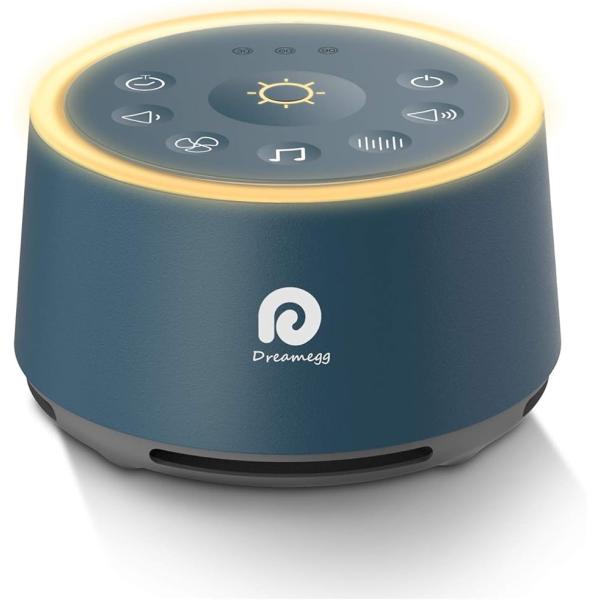 ホワイトノイズ マシン 睡眠 安眠 快眠 スピーカー タイマー付 (青緑（24種の癒し音・暖色系ナイ...