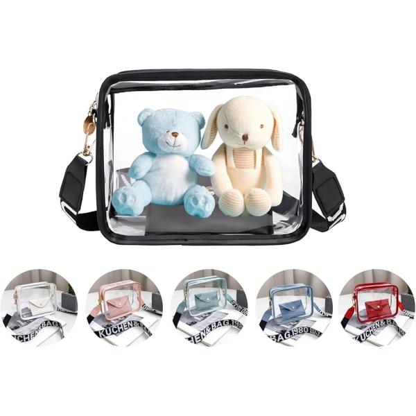 ぬいぐるみポーチ 推し活 ぬいポーチ 2体 ちびぬいポーチ クリアバッグ ぬいバッグ 推しぬいポーチ...