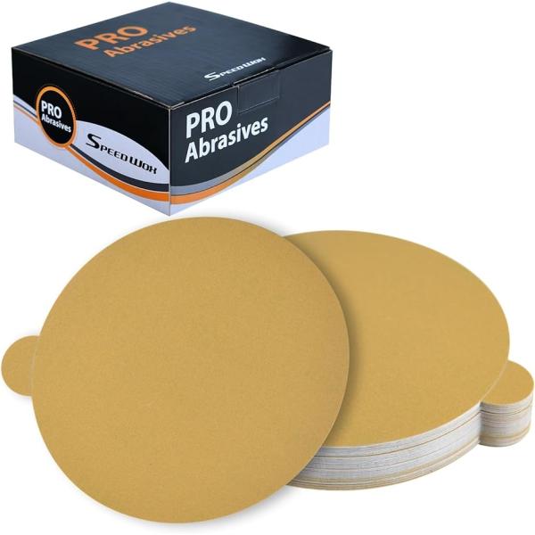 50枚入セット 150mm 6インチ PSAサンディングディスク #400 粘着サンドペーパーディス...