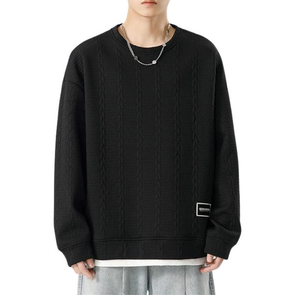 おしゃれxスッキリ 重ね着風 メンズ トレーナー トップス カットソー 長袖 スウェット 長袖tシャ...