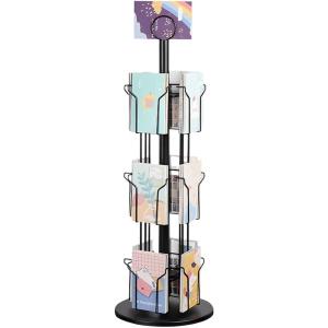 マガジンディスプレイスタンド ポストカードラック 回転ポストカードディスプレイ グリーティングホリデ...