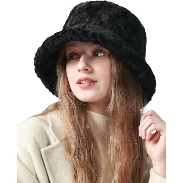 バケットハット JP アルファベット Free Size (ブラック,  Free Size)