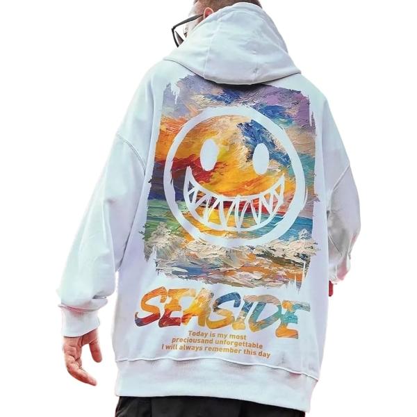 エンプティオ バックプリント フリースタイル 長袖 ストリート パーカー アウトドア メンズ 部屋着...