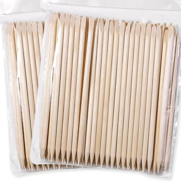 ウッドスティック ネイル 甘皮処理 プッシャー(200本,  11.4cm)