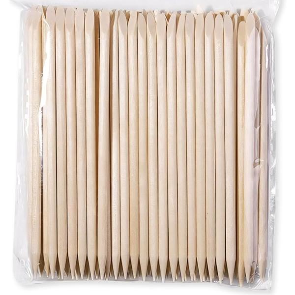 ウッドスティック ネイル 甘皮処理 プッシャー (100本,  11.4cm)
