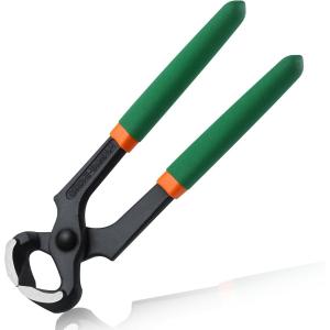 釘抜き ペンチ エンドニッパー 強力 喰切ニッパー 工具 滑り止め 釘のカット ワイヤーカッター(グリーン オレンジ)