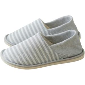スリッパ 室内履き ルームシューズ レディース 介護 かかとあり 高齢者 滑らない おしゃれ マタニティ (グレー, S)