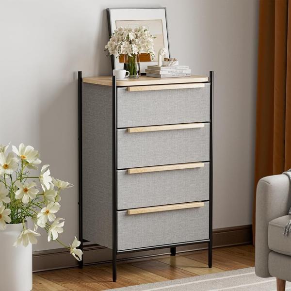 収納チェストタンス 大容量 引き出し 箪笥 布製 洋服タンス おしゃれ スリム 衣類収納 寝室収納 ...