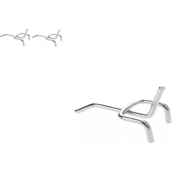 有孔ボードフック ゴム付 見せる収納 商品陳列 業務用 (シルバー,  5〜15cm)