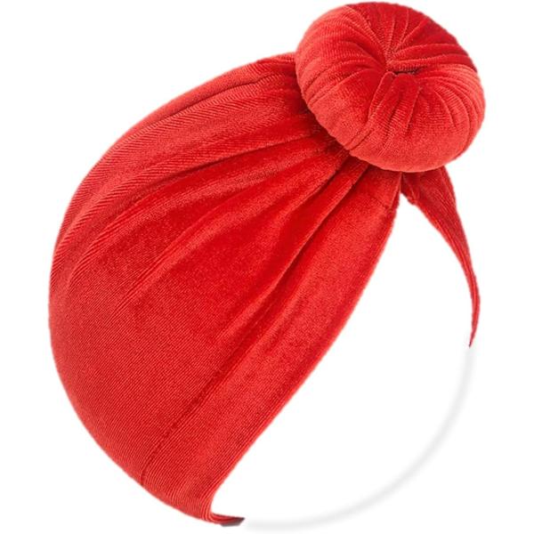 ベロア ベルベット ターバン ヘアーバンド ヘアバンド ヘッドバンド ニューボーンフォト 頭 保護 ...